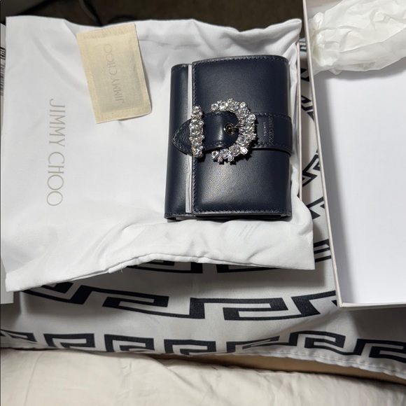 Brand new Jimmy Choo Black Crystal Embellished Women's wallet.feminine classic - Picture 3 of 9